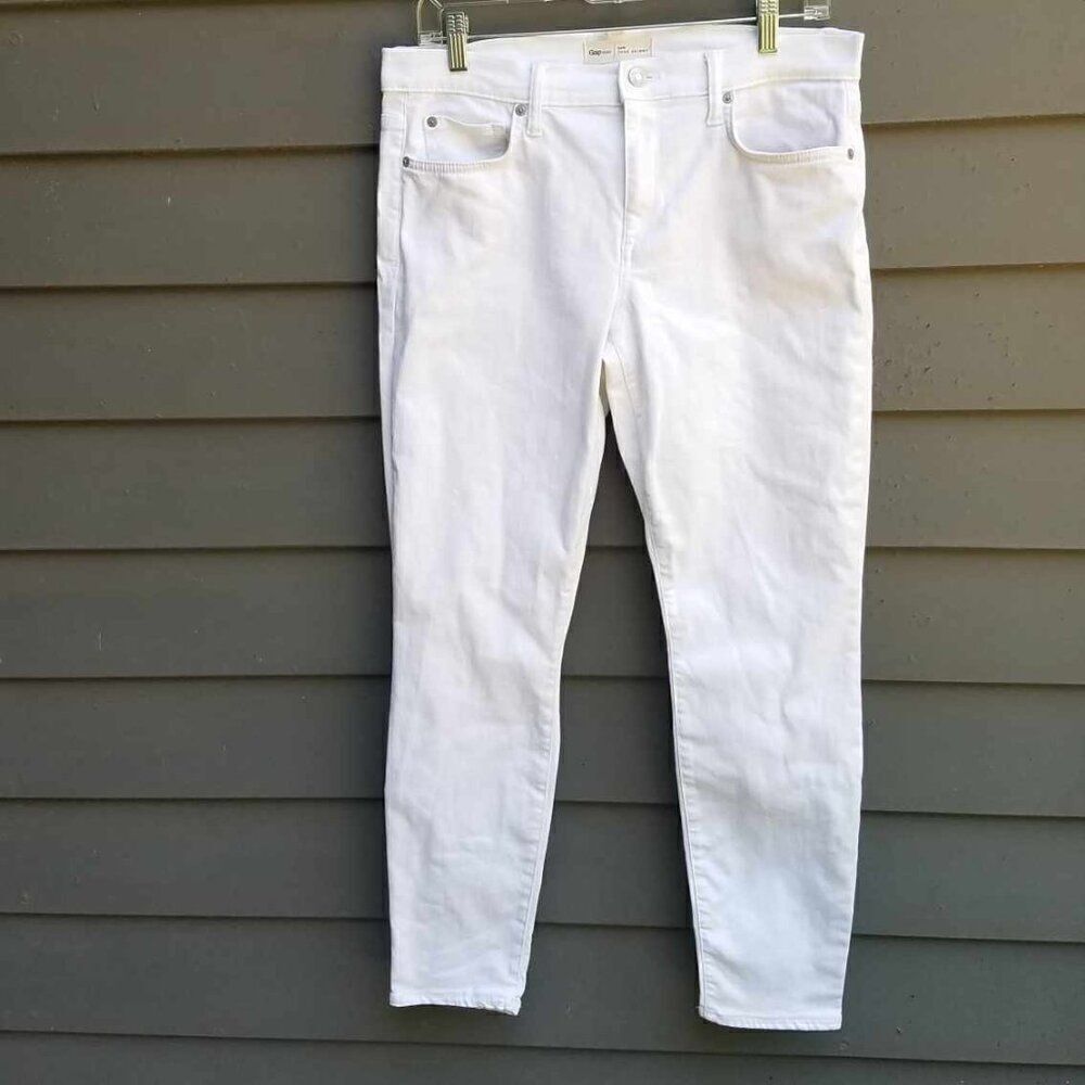 Gap 1969 White True Skinny Jeans size 30 Regular